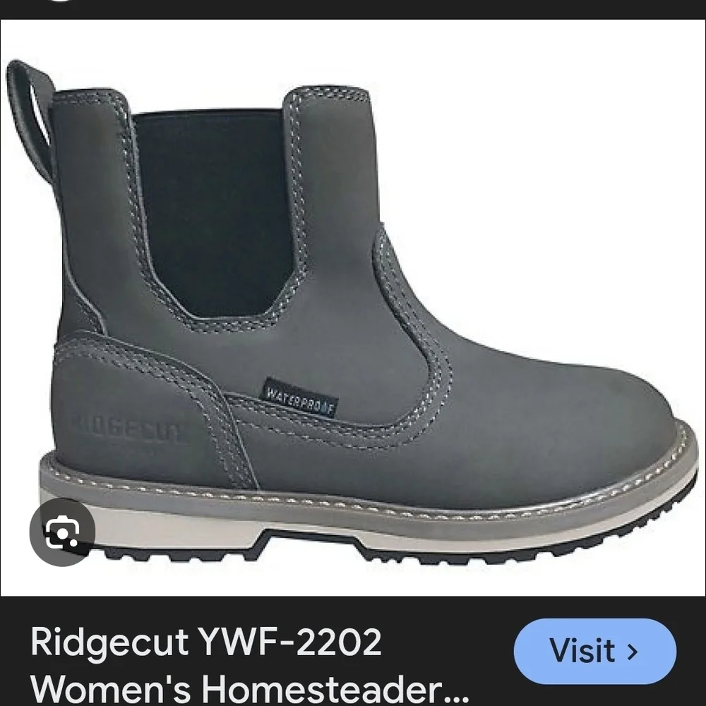 Ridgecut Homesteader Waterproof Gray Boots for Women - Picture 2 of 11